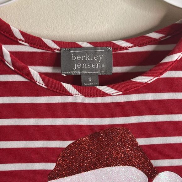 NWT Berkley Jensen Red and Green Santa Holiday Tutu Dress Size 8 - Picture 5 of 6